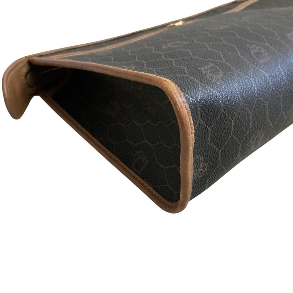Christian Dior Brown Honeycomb Pattern Toiletry Bag - Picture 7 of 12
